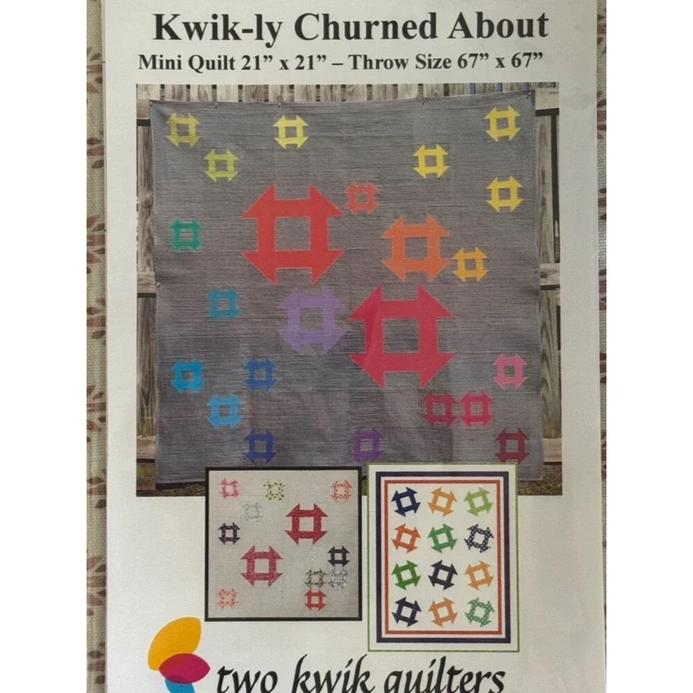 Mini Quilt Pattern Kwik-ly Churned About by Two Kwik Quilters NWT